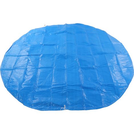 Couverture de piscine ronde en polyéthylène imperméable et anti-poussière avec cordon de serrage, 2,8 m / 9,19 pi (1/5)