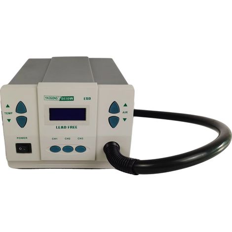 Station de soudage CPU, 1000W, AC 220V, Plage de température 100-500℃, Dimensions compactes 24x18,5x13CM, Ventilateur turbo sans balais (1/5)