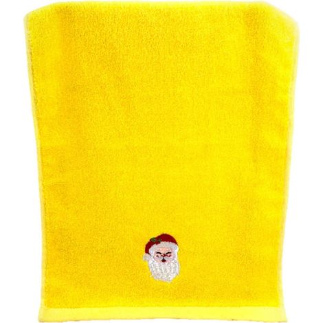 Serviette De Cuisine - Coton 100 % - Motif Noël Père Noël Brodé - 32 x 45 cm - Pour Cuisine Salle De Bain Famille - 1 Pièce (1/3)