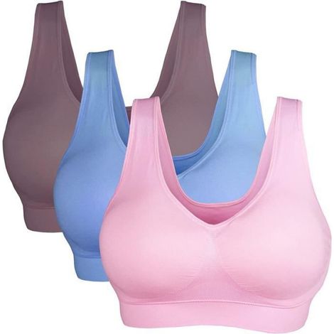 Soutien-Gorge De Sport - Sans Armatures - Pour Yoga - Rose - 1 Pièce (1/4)