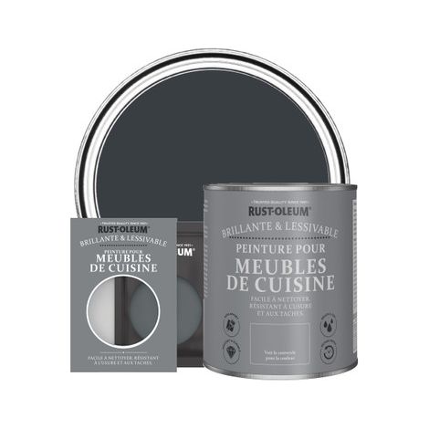 Peinture pour Meubles de Cuisine, Finition Brillante - Gris Anthracite (RAL 7016) (1/2)