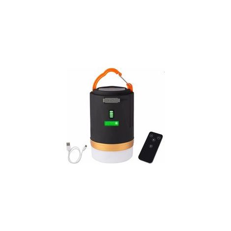 Tragbare und wiederaufladbare Campinglaterne mit USB-Anschluss – Fernbedienung für den Outdoor-Einsatz – wasserdicht, dimmbar, mit Magnetverschluss – ideal zum Campen, Wandern und Angeln – Crezuo