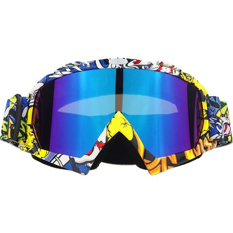 Lunettes De Protection Motocross - Lentilles En Polycarbonate - Monture En TPU Souple Avec Mousse Élastique - Bandeau Réglable - Pour Homme Et Femme - 1 Pièce (1/5)