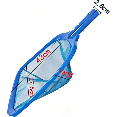 Accessoires de piscine (Blue Net) Support d'épuisette et outils de nettoyage pour piscine hors sol : crochets télescopiques réglables, support de brosse. (1/5)
