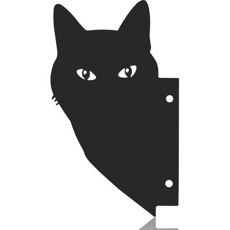 Statuettes d'art de chat de jardin, chat noir en acrylique, cadeaux décoratifs pour la cour, le jardin, le porche, la pelouse (1/5)
