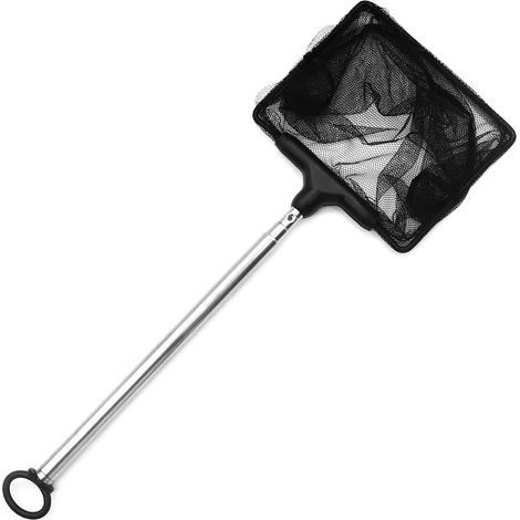 Fischernetz aus Edelstahl und Nylon mit 19-42 cm Teleskopgriff, Metall, für Aquarien und Teiche (1/5)