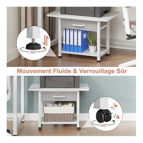 Printer Stand, Desk Stand, White (1/4)