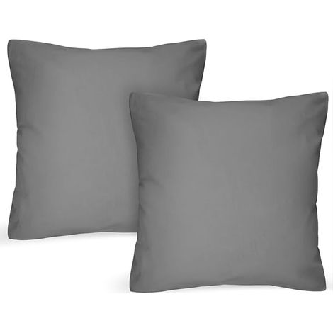 25.6 x 65 cm Brushed Microfibre Pillowcases, Soft Cushion Cover for Sofa/Bed Cushions, with Hidden Zip, Grey (1/2)