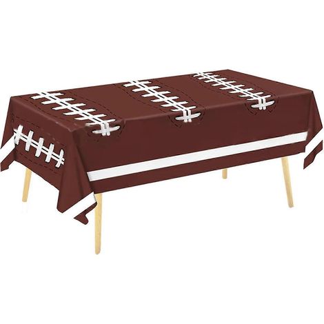 Nappes Touchdown pour fête de football : nappes en plastique résistantes et imperméables, idéales pour les anniversaires d'enfants et les fêtes autour d'un café. (1/5)