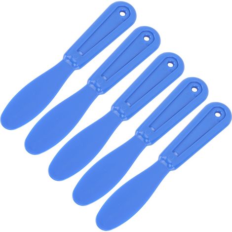 5 pièces Spatules en Plastique pour Mélange de Plâtre Dentaire, Couteau à Alginate pour Empreintes, Bleu Foncé (1/5)