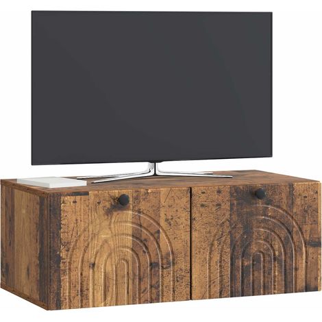 Maison Exclusive - Mobile Porta TV da Muro Legno antico 78,5 x 41 x 30 cm (1/5)
