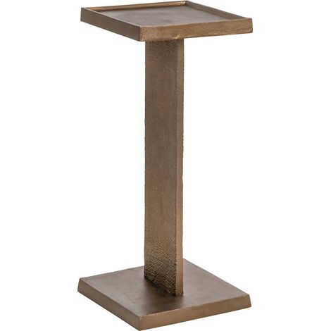 Table bout de canapé aluminium antique - laiton antique (1/5)