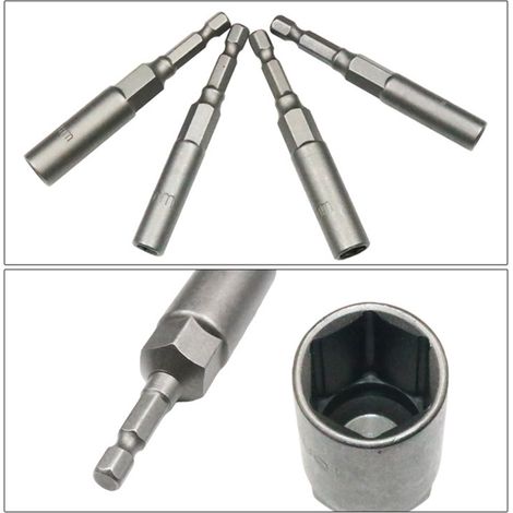 Ensemble de 15 forets électriques de 5,5 à 19 mm, clé hexagonale en acier chrome-vanadium, porte-tournevis pour outils électriques avec étui de rangement. (1/5)