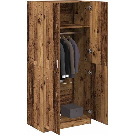 Kleiderschrank Altholz-Optik 80x52x180 cm Holzwerkstoff