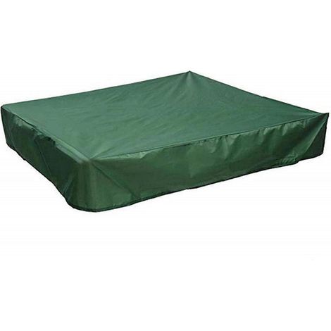 Quadratische Schutzhülle aus Oxford-Gewebe für Sandkasten, Schwimmbad und Garten – 200 cm, grün – Wetter- und UV-beständige Bodenabdeckung.