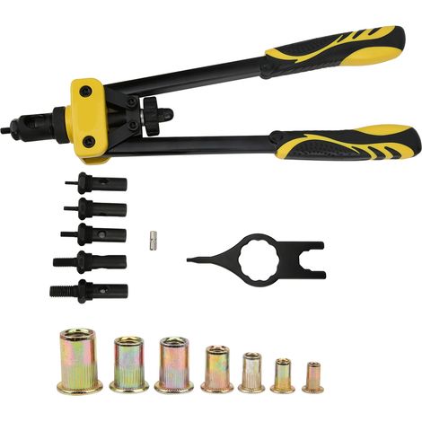 Kit de riveteuse à main ergonomique avec pince à écrous M3-M10, clé et embouts, ensemble d'accessoires professionnels (1/5)