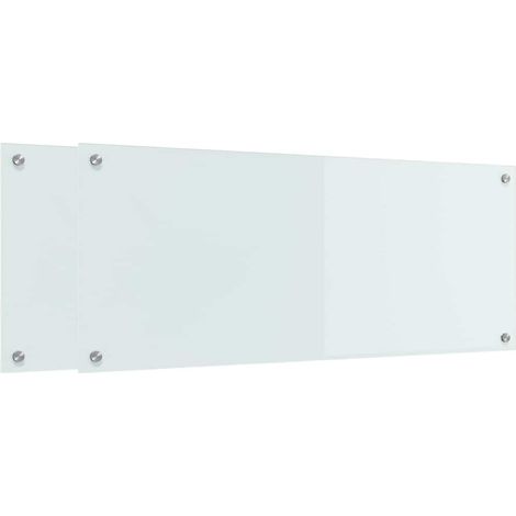 Protection de cuisine Blanc 100 x 40 cm verre trempé CFW84677 (1/5)