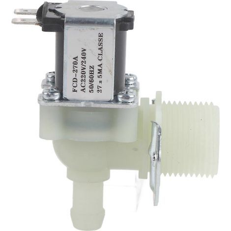 Électrovanne d'arrivée d'eau G3/4 po, électrovanne à semelle en plastique, normalement fermée, 220 V/240 V CA (1/4)