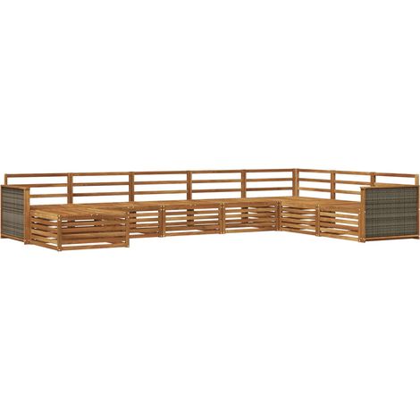 Outdoor Sofa Set 8 pcs Natural vidaXL (1/5)