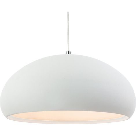 Firstlight Costa - Luminaire suspendu à 1 ampoule dôme blanc sable rugueux, E27