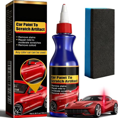 Limpiador reparador de arañazos para coche - Borra arañazos y desgastes profundos sin pulir - Cera renovadora de carrocería - Compatible con todos los barnices (2026)