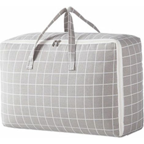 Grand organiseur de couettes en damier gris (moyen) Organiseur de vêtements (1/4)