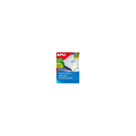 Etiqueta Adhesiva Apli 1270 Tamaño 70X25 Mm -Fotocopiadora-Laser-Ink-Jet-Caja Con 100 Hojas Din A4. (1/4)
