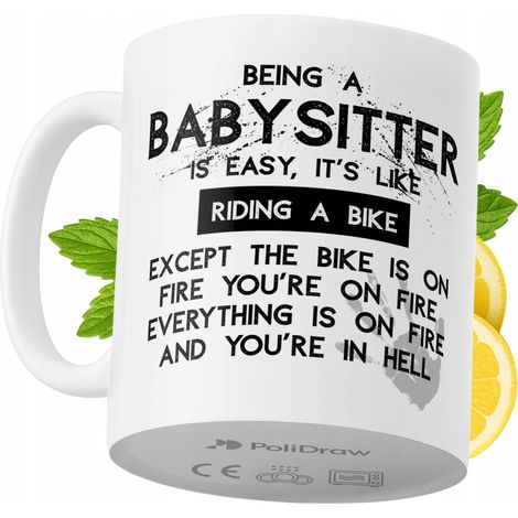 Taza para niñera, divertida taza de café o té con diseño gráfico y texto humorístico. Taza ideal para cumpleaños, santos, días festivos. Taza premium para ocasiones especiales en casa, la oficina o el (1/5)