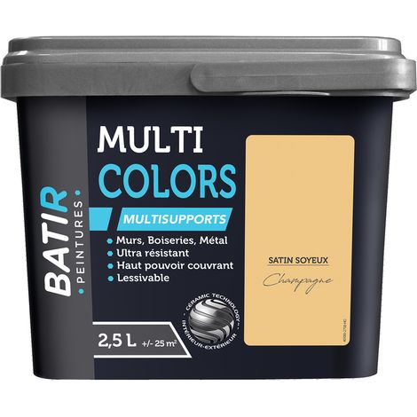 Peintures Multi Colors BÂTIR Satin Soyeux Champagne 2,5 L