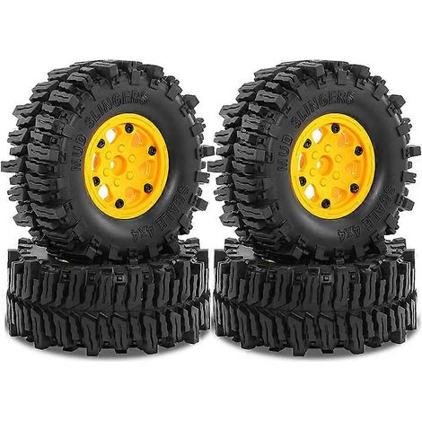 Pneu de motocross 1/8 + accessoires pour CROSSRC/MST/H8H 1/8 (4 pièces jaunes) ( ) (1/2)