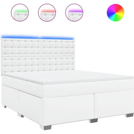 Maison Exclusive - Boxspringbett mit Matratze Weiß 180x200 cm Kun
