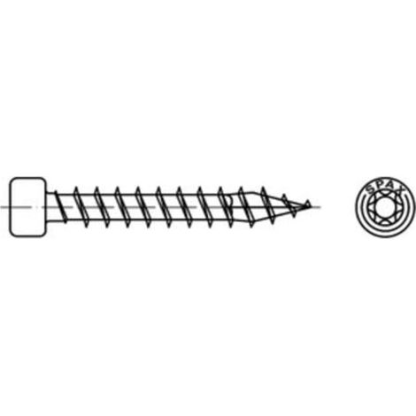 Spax Holzbauschraube 6 x 120 mm Zylinderkopf T-STAR plus Vollgewinde 4CUT WIROX P3J 100 Stk