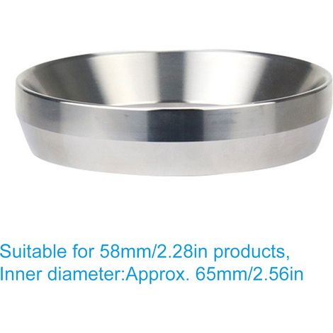 Bague anti-poudre en acier inoxydable arc-en-ciel pour moulin à café, adaptable aux poignées 51/58mm, extracteur de poudre en acier inoxydable 58mm teinte naturelle (1/5)