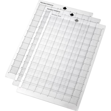 Tapis de découpe adhésif transparent de rechange avec grille de mesure 8 x 12 pouces pour machine de découpe Silhouette Cameo Explore (lot de 3)