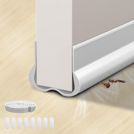 Türdichtungsleiste für den unteren Türspalt – Geräuschdämmung und Insektenschutz – weiß (1/4)