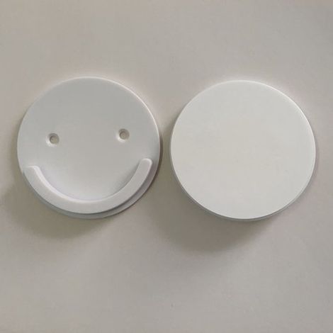 soportes autoadhesivos para barra de cortina de ducha (gancho/soporte) aptos para barras redondas (1/4)