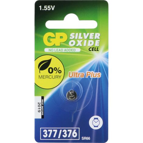 GP Knopfzelle SR626SW / 377, 25mAh, Silberoxid