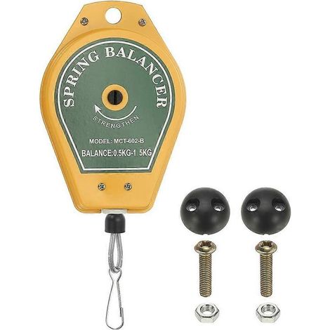 Équilibreur à ressort rétractable, outil d'équilibrage de charge à ressort à roulement, enrouleur de câble réglable de 1,2 m (4 pieds), 0,5 à 1,5 kg (1,1 à 3,3 lb) (1/5)