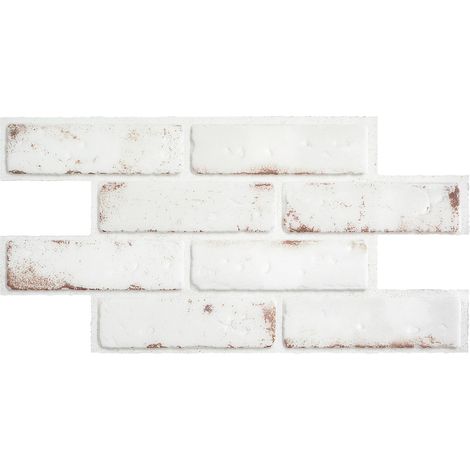 Selbstklebende Wandfliesen x2 XL, 54,61 x 27,94 cm - Smart Tiles Brik Toscana Klebefliesen 3D Fliesenaufkleber für Bad & Küche (1/5)