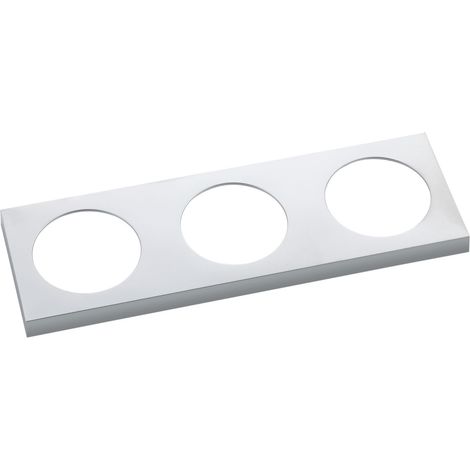Berker Integro Pure Steckdosen-Rahmen 3-fach, KS chrom matt galvanisiert