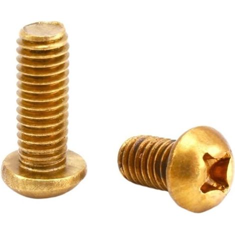 20/50 pièces M2 M2.5 M3 Longueur 4-20 mm Vis à métaux en cuivre Tête Phillips plate laiton (5