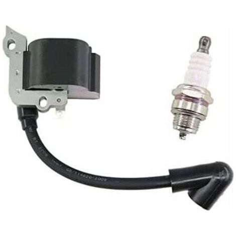 Bobine d'allumage pour tondeuses Stihl FS38, FS46, FS45, FS55 – Bougie d'allumage incluse – Remplace le numéro 4140 400 1 – (1/5)