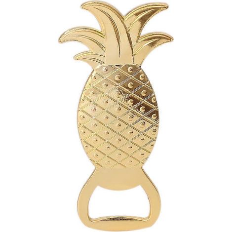 Ouvre-bouteille en Forme d'Ananas Doré pour Bière et Vin - Accessoire Bar Cadeau de Mariage