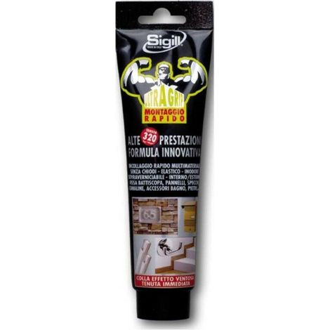 Sigill Ultra Grip tube 150 ml Colle de montage effet ventouse e'tanche'ite' imme'diate pour tous mate'riaux