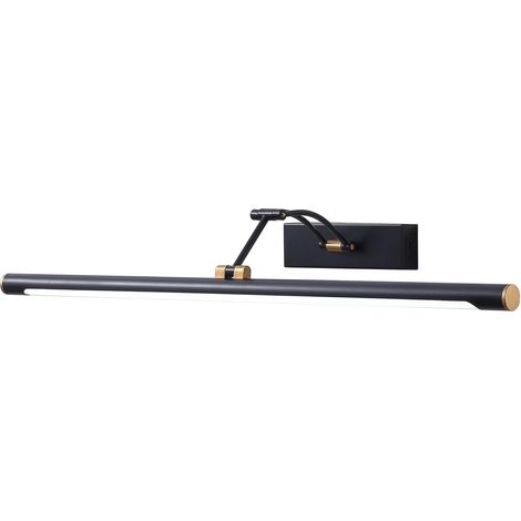 Applique Murale LED Noire 40cm Métal Bras Orientable Lumière Neutre 4000K IP44 pour Salle de Bain et Miroir (1/5)