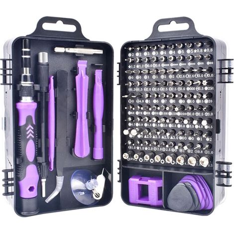 Mini tournevis de précision 115 en 1 avec étui, idéal pour ordinateur, montre, lunettes et autres petits travaux manuels. (1/5)