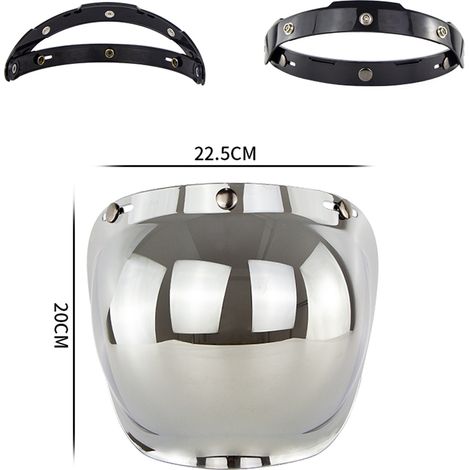 Visière de Casque Moto Transparente - Écran de Protection pour Casque Jet (1/4)