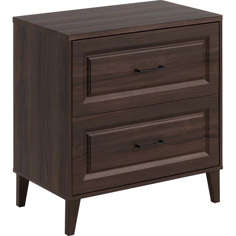 Waschtischunterschrank 80cm Moka mit 2 Schubladen, Holzoptik (1/5)