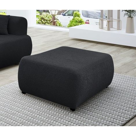 Polsterhocker Designerhocker Hocker ANIKE in Stoff Now or Never Schwarz (1/3)