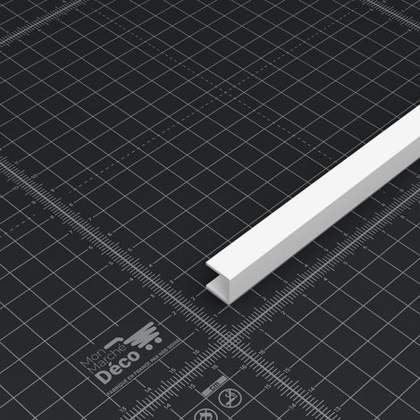 Profilé PVC en U pour panneau ép. 10 mm - Longueur 1.80 m - Blanc